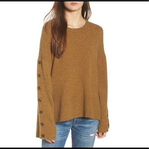 MADEWELL - BUTTON SLEEVE SWEATER - L